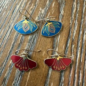 2 pairs of Laurel Burch earrings